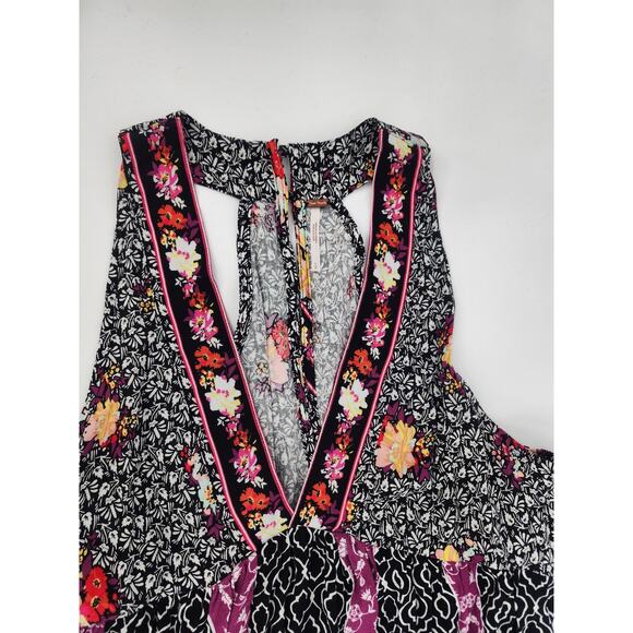 Free People Dream Darlin' Printed Deep V-Neck Top Women’s Size Small - Picture 5 of 9